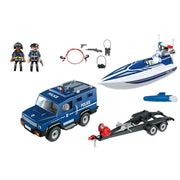 Playmobil 5187 Police Truck with Speedboat
