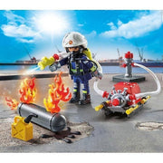 Playmobil 71826 Firefighter with Water Pump