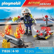 Playmobil 71826 Firefighter with Water Pump