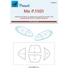 Peewit 48034 Messerschmitt P.1101 Canopy Frame Masking Sheet