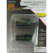 Pegasus Sd.Kfz.251/9 and Sd.Kfz.251/22 Green Pre-Painted Models