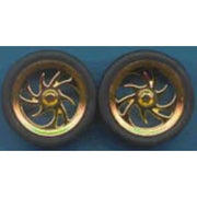 Pegasus 1248 1/24 Diablos Rims W/Tires Gold for Scale Models