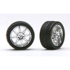Pegasus 1254 1/24 Diamantes Rims W/Tires Chrome for Scale Models