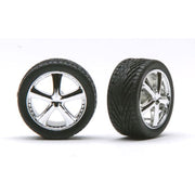 Pegasus 1/24 Belgio's Rims with Tires Chrome for Scale Models