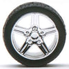 Pegasus 1/24 Irok's Rims with Tires Chrome for Scale Models