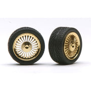 Pegasus 1272 1/24 Apollos Rims W/Tires Gold for Scale Models