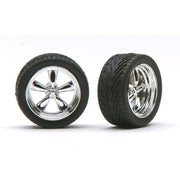 Pegasus 1274 1/24 Ts Rims W/Tires Chrome for Scale Models
