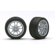 Pegasus 1/24 M5's Rims with Tires Silver for Scale Models