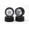 Pegasus 1/24 M5's Rims with Tires Silver for Scale Models