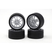 Pegasus 1/24 M5's Rims with Tires Silver for Scale Models