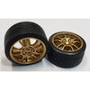 Pegasus 1/24 M5's Rims with Tires Bronze for Scale Models