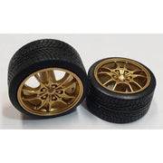 Pegasus 1/24 M5's Rims with Tires Bronze for Scale Models
