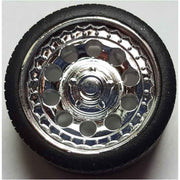 Pegasus 1/24 Magnums 19 Inch Rims with Tires Chrome for Scale Models