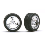 Pegasus 2307 1/24 23in Lighting Rims W/Tires Chrome for Scale Models
