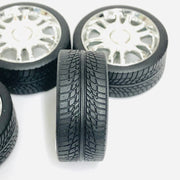 Pegasus 2309 1/24 23in LuxorS Rims W/Tires Chrome for Scale Models