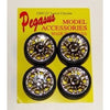 Pegasus 2309 1/24 23in LuxorS Rims W/Tires Chrome for Scale Models