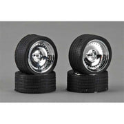 Pegasus 2311 1/24 23in Cls Rims W/Tires Chrome for Scale Models