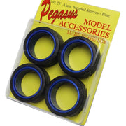 Pegasus 1/24 Sleeves 23 Inch Stepped Aluminium Polished Blue for Scale Models