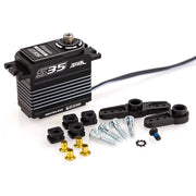 Power HD S35-S Standard Brushless Motor Titanium and Steel Gear Digital Servo Silver