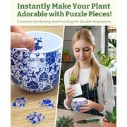 Piece Relax Flowerpot Oriental Floral 3D Puzzle