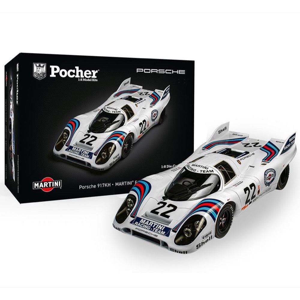 Pocher HK122 1/8 Porsche 917KH Martini Edition Diecast Metal Model Kit