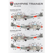 Pilot Replicas 48A006 1/48 de Havilland DH.115 Vampire J28C  Swedish Air Force