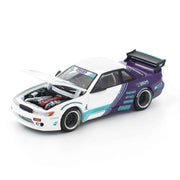 Pop Race 640455 1/64 Pandem S13 White Purple