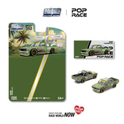 Pop Race 1/64 Datsun 620 Pickup Pandem Fighter Green Shark