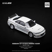 Pop Race 64-0052 1/64 Nissan GT-R R33 Nismo 400R White