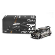 Pop Race 64-0055 1/64 Pandem GR Yaris Dark Chrome