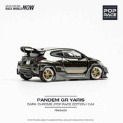 Pop Race 64-0055 1/64 Pandem GR Yaris Dark Chrome