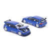 Pop Race PR64-0127 1/64 Honda Civic EG6 Pandem V1.5 Metallic Blue