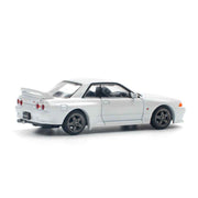 Pop Race 64-0157 1/64 Nissan Skyline GT-R R32 Crystal White