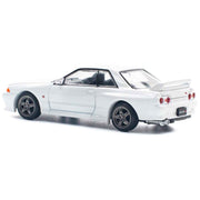 Pop Race 64-0157 1/64 Nissan Skyline GT-R R32 Crystal White