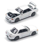 Pop Race 64-0157 1/64 Nissan Skyline GT-R R32 Crystal White