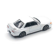 Pop Race 64-0157 1/64 Nissan Skyline GT-R R32 Crystal White