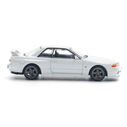 Pop Race 64-0157 1/64 Nissan Skyline GT-R R32 Crystal White