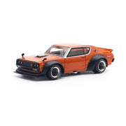 Pop Race 64-0173 1/64 Skyline GT-R V8 Drift Kenmeri Orange