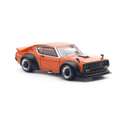 Pop Race 64-0173 1/64 Skyline GT-R V8 Drift Kenmeri Orange