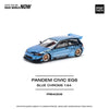 Pop Race 64-0206 1/64 Pandem Civic EG6 Blue Chorme