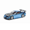 Pop Race 64-0223 1/64 Mazda RX7 RE-Amemiya Widebody Blue Chrome