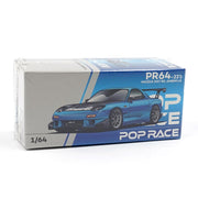 Pop Race 64-0223 1/64 Mazda RX7 RE-Amemiya Widebody Blue Chrome