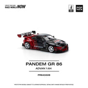 Pop Race PR64-0228 1/64 Pandem GR 86 Advan