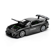 Pop Race 64-0255 1/64 Mazda RX7 Re-Amemiya Gun Metal