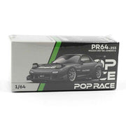 Pop Race 64-0255 1/64 Mazda RX7 Re-Amemiya Gun Metal