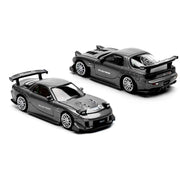 Pop Race 64-0255 1/64 Mazda RX7 Re-Amemiya Gun Metal