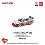 Pop Race PR64-0258 1/64 Pandem Silvia S13 Moontech Red