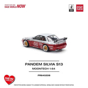 Pop Race PR64-0258 1/64 Pandem Silvia S13 Moontech Red