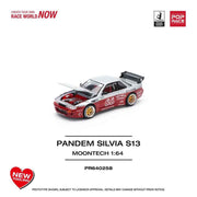 Pop Race PR64-0258 1/64 Pandem Silvia S13 Moontech Red