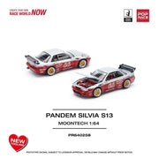 Pop Race PR64-0258 1/64 Pandem Silvia S13 Moontech Red